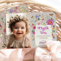 Boho Bright Blume Wild One Birthday Foto