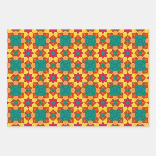 Boho Brights Trio Geschenkpapier Set (Vorderseite)