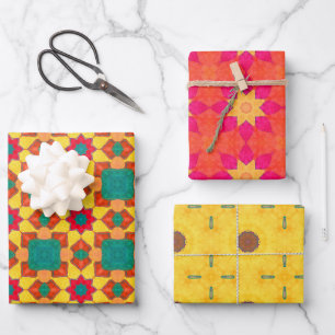 Boho Brights Trio Geschenkpapier Set