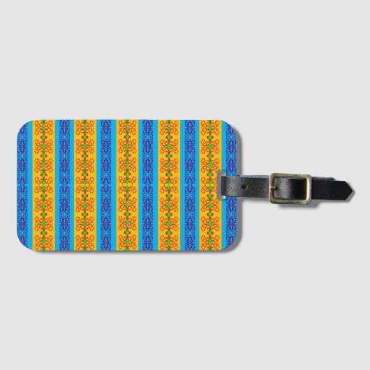 Boho Brocade Stripe Gepäckanhänger (Vorderseite (Horizontal))
