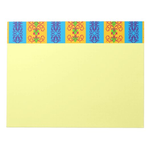 Boho Brocade Stripe Notizblock (Vorderseite)
