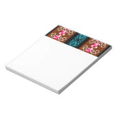 Boho Brocade Stripe Notizblock (Rotiert)