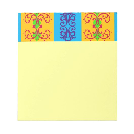 Boho Brocade Stripe Notizblock (Vorderseite)