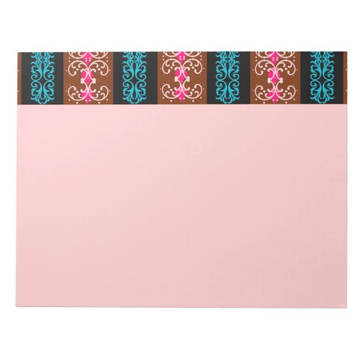 Boho Brocade Stripe Notizblock (Vorderseite)