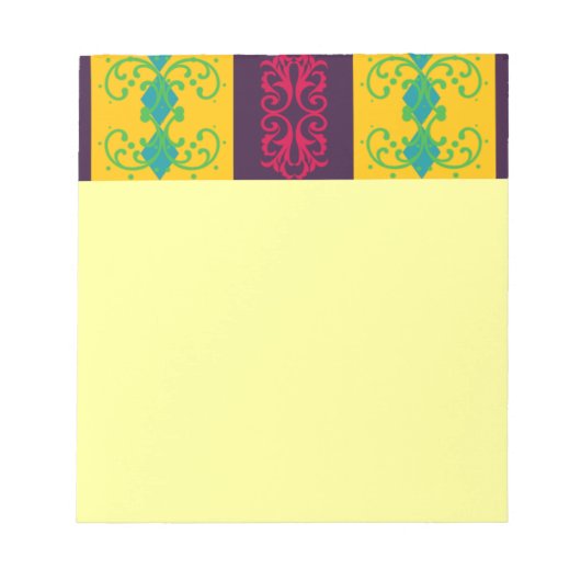 Boho Brocade Stripe Notizblock (Vorderseite)