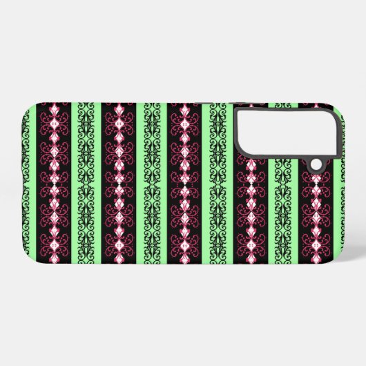 Boho Brocade Stripe Samsung Galaxy Hülle (Rückseite (Horizontal))