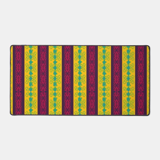 Boho Brocade Stripe Schreibtischunterlage (Vorderseite)