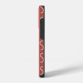 Boho Brown, Burgund, Green und Mauve Whimsical iPhone Hülle (Linke Seite)