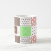 Boho Brown, Burgund, Green und Mauve Whimsical Kaffeetasse (Mittel)