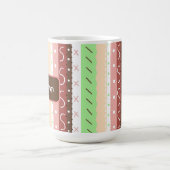Boho Brown, Burgund, Green und Mauve Whimsical Kaffeetasse (Mittel)
