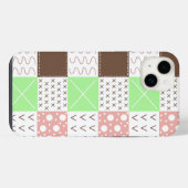 Boho Brown, Burgund, Green und Mauve Whimsical Sp. iPhone Hülle (Rückseite (Horizontal))