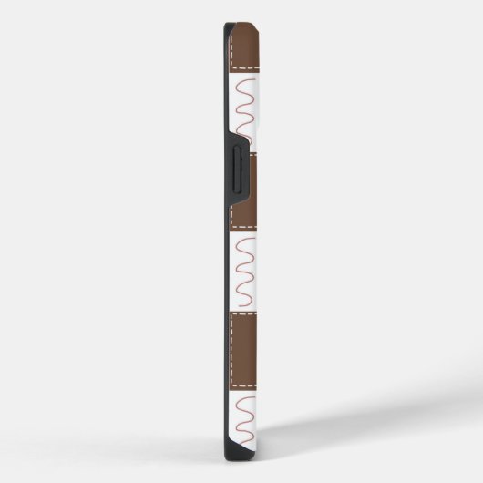 Boho Brown, Burgund, Green und Mauve Whimsical Sp. iPhone Hülle (Rechte Seite)