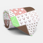 Boho Brown, Burgundy, Green and Mauve Whimsical Krawatte (Gerollt)