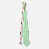 Boho Brown, Burgundy, Green and Mauve Whimsical Krawatte (Rückseite)