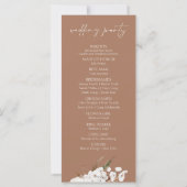 Boho Brown Dried Floral Wreath Wedding Program (Rückseite)