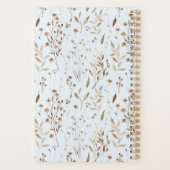 Boho Brown Fall Botanische Blume Leaf 2026 Planer (Rückseite)