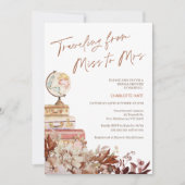 Boho Brown Fall Reise Miss Brautparty Einladung (Vorderseite)