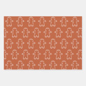 Boho Brown Gingerbread Men Geschenkpapier Set (Vorderseite 3)