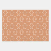 Boho Brown Gingerbread Men Geschenkpapier Set (Vorderseite 2)