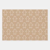 Boho Brown Gingerbread Men Geschenkpapier Set (Vorderseite)
