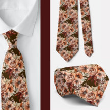 Boho Brown Gold Floral Watercolor Blume Hochzeit