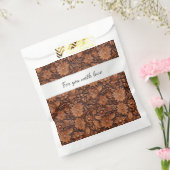 Boho Brown Imitats Leather Floral Wedding Geschenktütchen (Versiegelt)