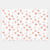 Boho Brown, Mauve, Pink Hearts und Polka Dots Geschenkpapier Set (Vorderseite 3)