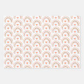 Boho Brown, Mauve, Pink Hearts und Polka Dots Geschenkpapier Set (Vorderseite 2)