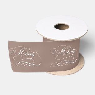 Boho Brown Merry Farbe 9C7F74 Satinband