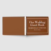 Boho Brown Minimalistisch Gästebuch (Voll)