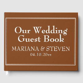Boho Brown Minimalistisch Gästebuch