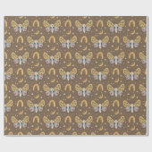 Boho Brown Moth Geschenkpapier (Flach)