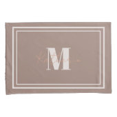 Boho Brown Named Pillow Case Colour 9C7F74 Kissenbezug (Vorderseite-Rechts)