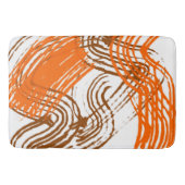 Boho Brown, Orange Abstract Design Badematte (Vorderseite)