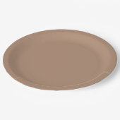 Boho Brown Pappteller (Schrägansicht)
