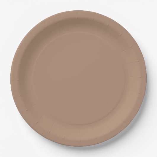 Boho Brown Pappteller (Vorderseite)