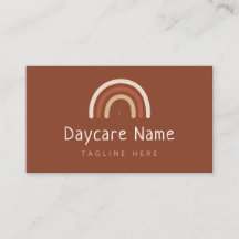 Boho Brown Rainbow Moon Stars Kinderbetreuung