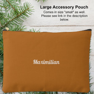 Boho Brown - Solid Large Accessory Pouch Zubehörtasche