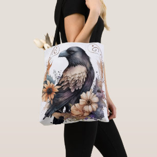 BOHO BROWN & TAN HALLOWEEN RAVEN BIRD & BLUME TASCHE