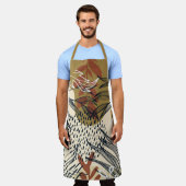 Boho Brown und Cream-Blätter Schürze (Getragen)