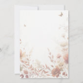 Boho Browns with Butterflies Engagement Shower Einladung (Rückseite)