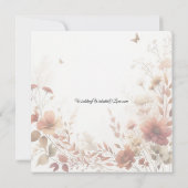 Boho Browns with Butterflies Floral Wedding Einladung (Rückseite)