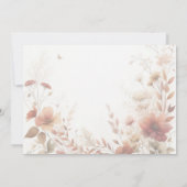 Boho Browns with Butterflies Floral Wedding Save The Date (Rückseite)