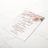 Boho Brunch and Bubbly ROSE GOLD Brautparty Folieneinladung (Gedreht)