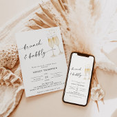 Boho Brunch & Bubbly Bridal Dusche Einladung