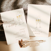 Boho Brunch & Bubbly Bridal Dusche Einladung