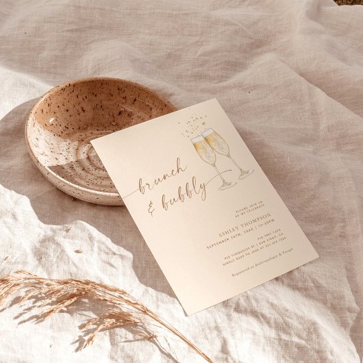 Boho Brunch & Bubbly Bridal Dusche Einladung