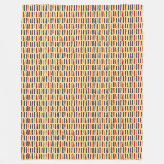 Boho Brushstroke Fleece Blanket (Vorderseite)