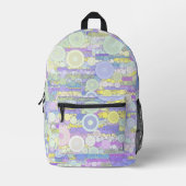 Boho Bubbles Bedruckter Rucksack (Vorderseite)