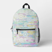 Boho Bubbles Bedruckter Rucksack (Vorderseite)